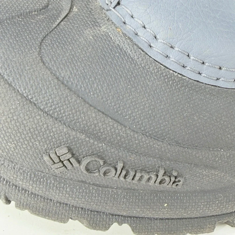 Columbia Youth Waterproof Winter Boots Grey Black Blue BY4972-011 Size 6